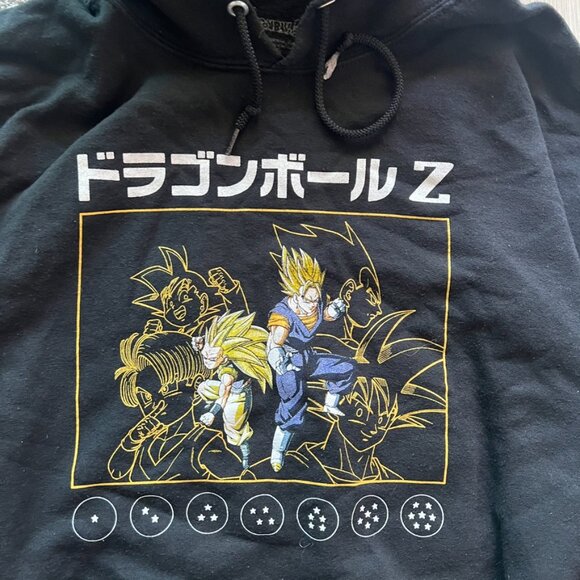 Dragon Ball Z Toei Animation Hoodie Men’s Large Black Faded - Picture 2 of 6